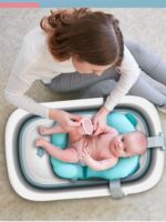 Convertible Bathing Bathtub,  Folding Cradle Anti-Slippery Insulation Plastic Swimming Pool for New Born Baby Toddler and Kids