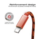 2 in 1 Micro USB Cable for Android for iPhone Charger 2.4A Nylon Braided USB Dual Charging Cable Cord - Image 3