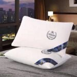 Premium Quality Embroidered Logo Hilton Pillow with bag 1000grams, 48cmx74cm , Single Lining (New Stock)