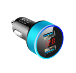 5V Dual USB Port Fast Car Charging Aluminum Alloy Car Charger Adapter Car Charger3.1A - Image 2