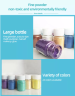 Mica Metallic Powder Pigment Art Craft DYI Epoxy Resin Pearl Color Pigment Cosmetic Grade Pearlescent Mica Powder, 200grams in bottle - Image 8