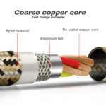 2 in 1 Micro USB Cable for Android for iPhone Charger 2.4A Nylon Braided USB Dual Charging Cable Cord - Image 9