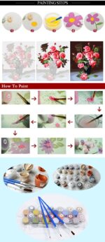 DIY Acrylic Paint by Number, Animals and Landscape designs. Perfect or All occasions Gift. Canvass on Frame already with hook and screw. 40cm c 50cm - Image 6