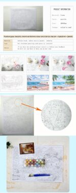 DIY Acrylic Paint by Number, Animals and Landscape designs. Perfect or All occasions Gift. Canvass on Frame already with hook and screw. 40cm c 50cm - Image 7