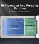 Alpicool CF55 mobile Fridge Freezers for outdoor camping site AC/DC 12/24V DC compressor 2 zone fridge and freezer 2 in 1 cooler box (NO BATTERY) - Image 9