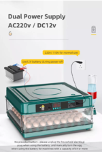 Fully Automatic High Quality Incubator Incubator Dual Power 12 VDC  (Battery Not Included)  / 220 VAC  - NEW DESIGN with Watering System (Bottle not included) - Image 4