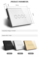 SMART WIFI LIGHT SWITCH WALL TOUCH COMPATIBLE FOR ALEXA  HOME AND TUYA APP - Image 8