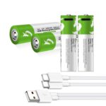 AA 1.5V Lithium Battery Rechargeable 2600mWh  with Type-C USB Charging Cable / Port (2pcs / set) - Image 4