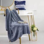 Hilton Face and Bath Towels 100% Polyester, Embroidered Logo Hilton Towels Set - Image 6