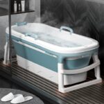 Kids Folding Tub Basin Bathtub - With Lid - Image 5