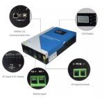 Anern 3.5KW/5.5KW Pure Sine Wave Solar Inverter 100A MPPT Hybrid Inverter 24V/48V 500VDC PV Input 230VAC Converter Hybrid Off Grid Inverter